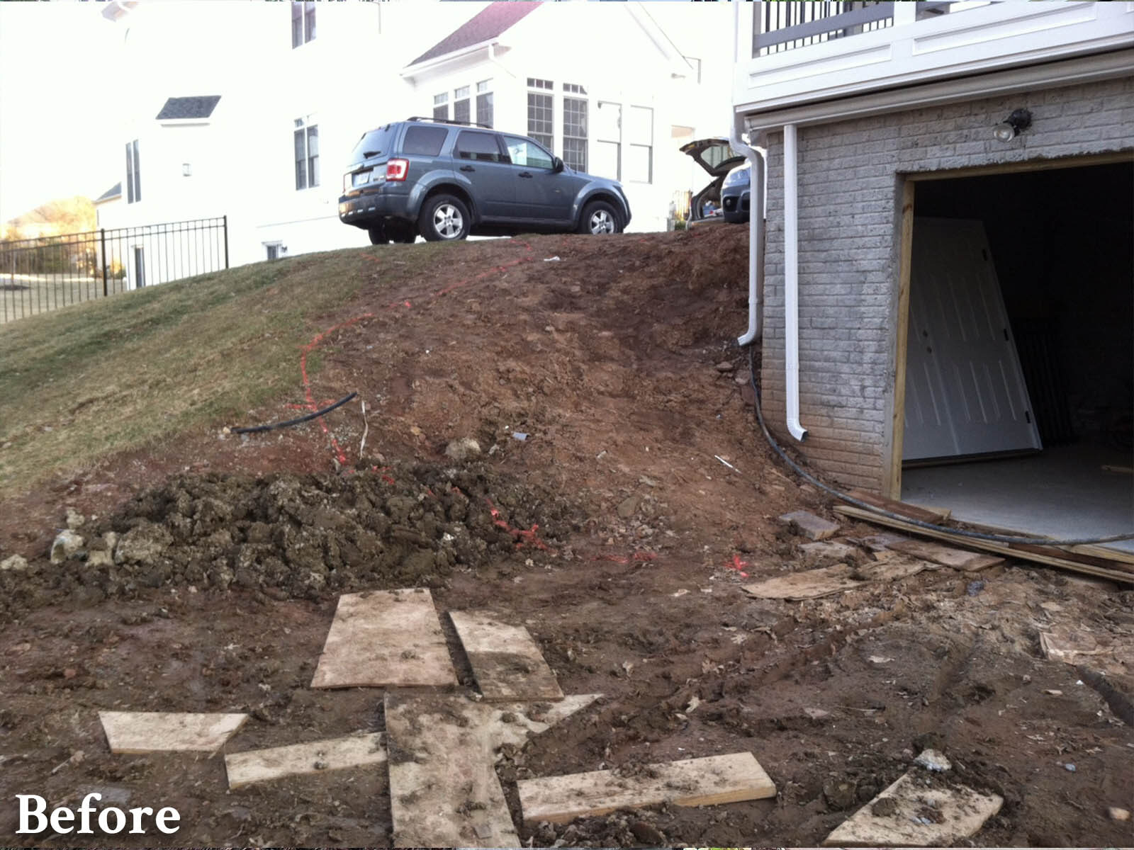 Precast Stone Steps & Boulders-BEFORE